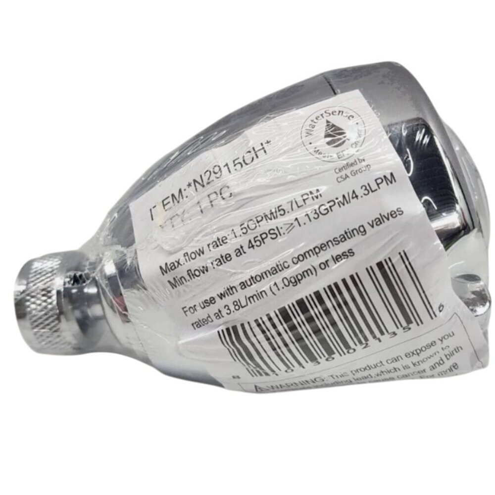 Niagara Conservation Earth 3 -Spray Chrome  High Pressure Shower Head 1.5 GPM